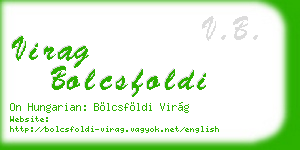 virag bolcsfoldi business card